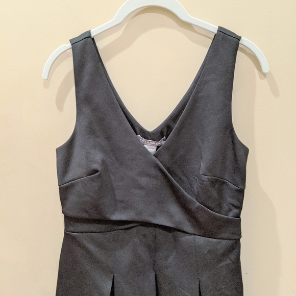 Satin Fit and Flare Little Black Dress - Picture 2 of 9